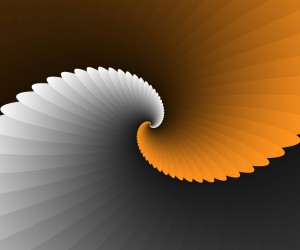 Orange Spiral Wings